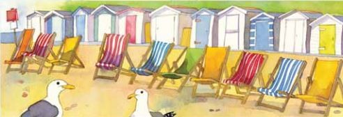 Beach huts and Deck Chairs Collectors Edition print-0