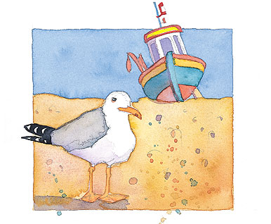 Seagull and Boat Limited Edition Print-0