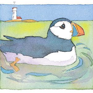 Swimming Puffin Limited Edition Print-0