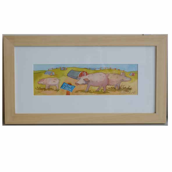 Three Little Pigs ,framed original