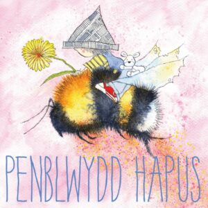 Welsh Birthday, The Bumble Bee- (Penblwydd Hapus) Greetings Card-0