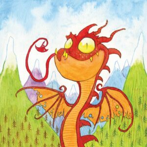 Dragon 1 greetings card -0