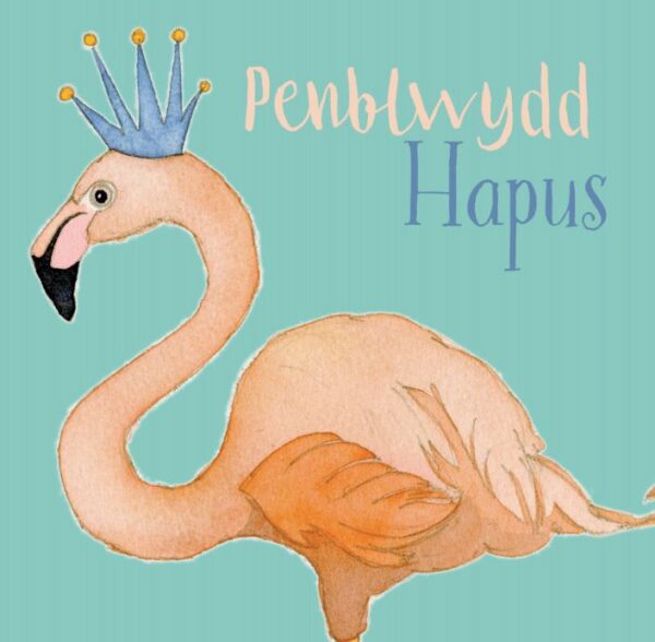 Welsh Birthday Flamingo - (Penblwydd Hapus) Greetings Cards-0