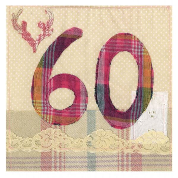 Tweedie Age 60 (Pink) - Greetings card-0