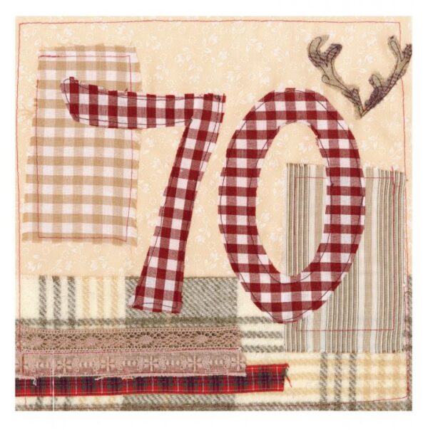 Tweedie Age 70 (Red) - Greetings card-0