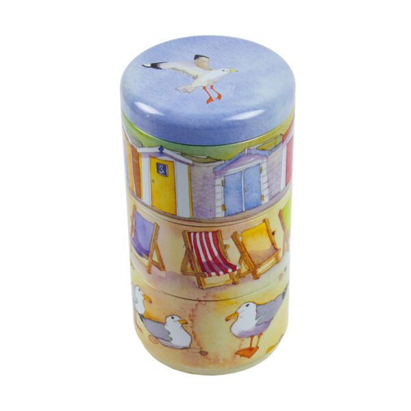 A Day at the Seaside - Set of 3 Stacker Tins-0