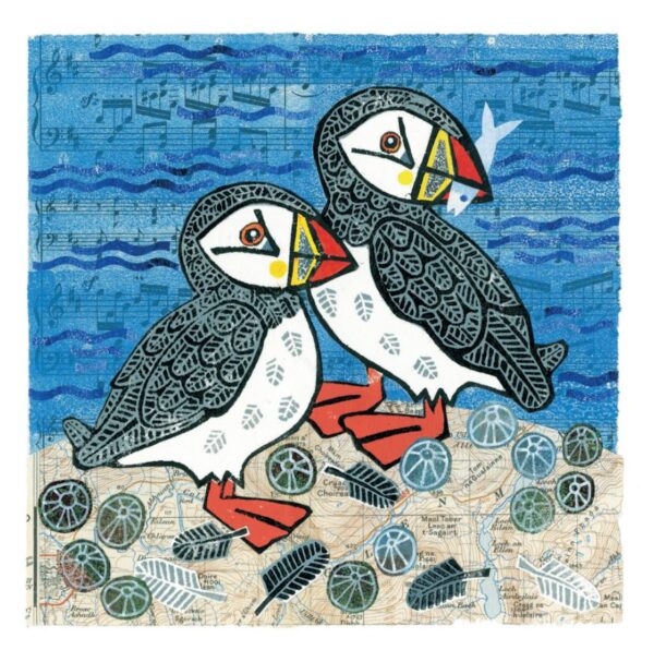Puffins Greetings Card-0
