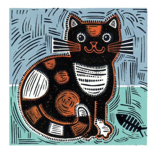 Calico Cat Greetings Card-0