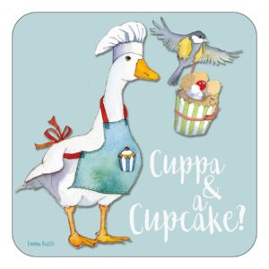 Cuppa & a Cupcake Single Coaster-0