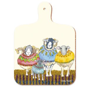 Woolly Sheep in Sweaters Mini Chopping Board-0