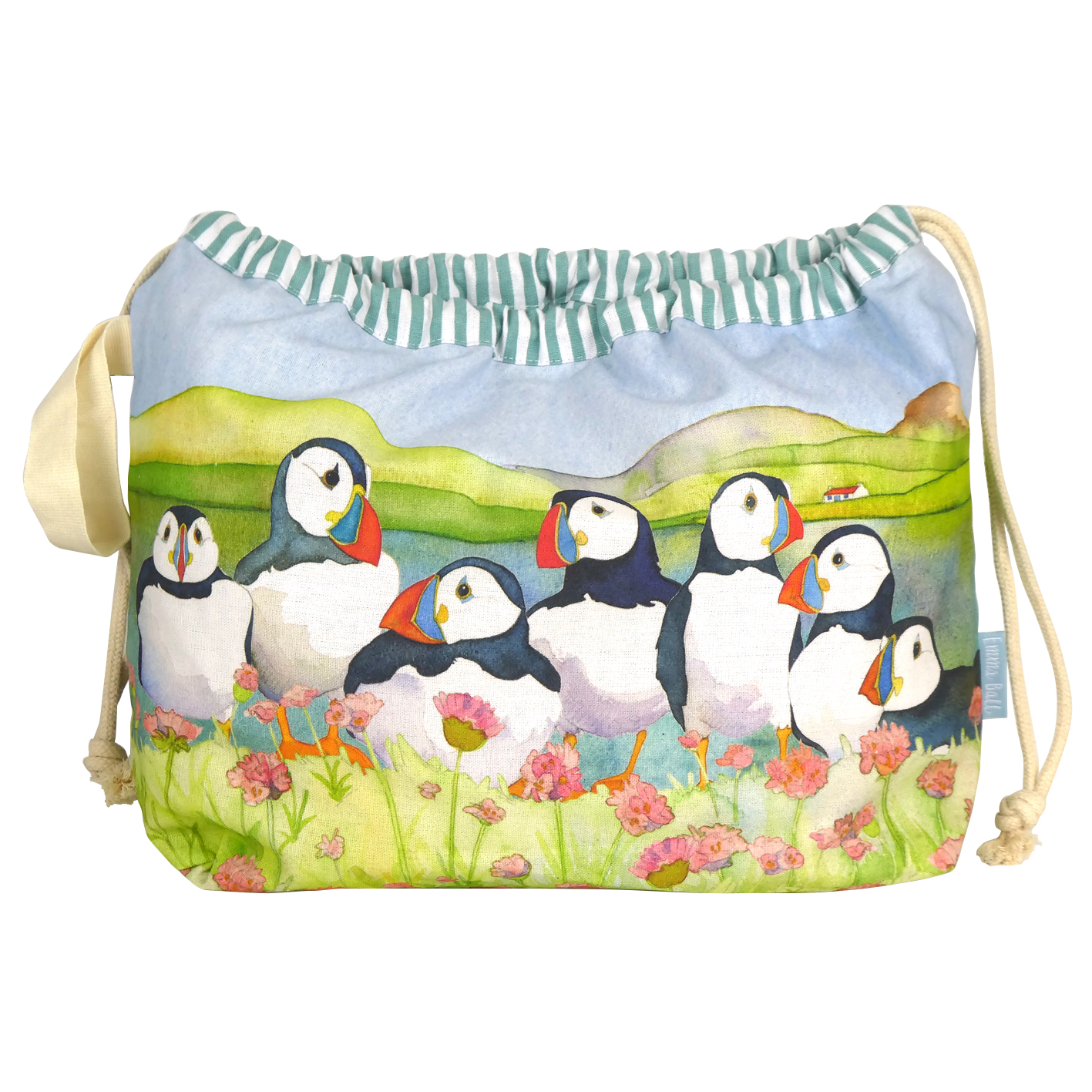 Drawstring Backpack Puffins Bags